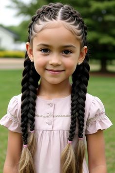 25+ Easy Kids Hairstyles for Long Hair 11 Easy Kids Hairstyles, Victorian Era Hairstyles, Cutest Hairstyles, Kids' Hairstyles, Hair Cut Guide, Easy Hairstyles For Kids, Different Braids, Cute Simple Hairstyles