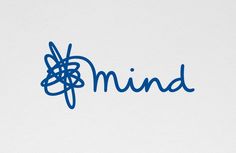 the word mind written in blue ink