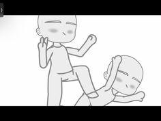 a drawing of a person being pulled up by another person's head with one hand