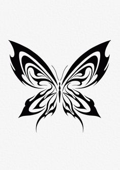 a black and white drawing of a butterfly