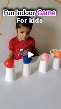 Kindergarten Fun Games Activities, Playgroup Activity Ideas, Kids Indoor Games Simple, Paper Cup Games For Kids, Concentration Games For Kids, Games For Playgroup Kids, Ball Activity For Preschoolers, Activities For Play Group Kids, Hand And Eye Coordination Activities