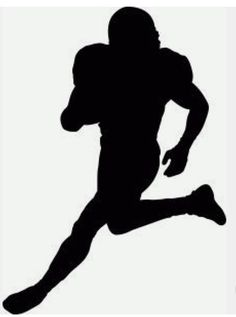 the silhouette of a running man