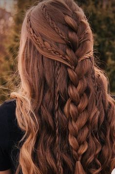 Half Pony Hairstyles, Viking Hair, Hairstyles Braided, Half Updo, Hair Stylies, Wedding Hair Down, Braided Hairstyles Easy, Kids Braided Hairstyles, Easy Hairstyles For Long Hair