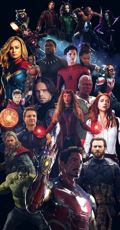 the avengers movie poster with many different characters