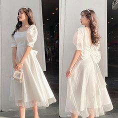 Korean White Dress, Japan Outfit Ideas, Korean Outfits Men, Skirt Outfits Korean, Japanese Minimalist Fashion, Korean Fashion Skirt, Gaun Fashion, Japan Outfit