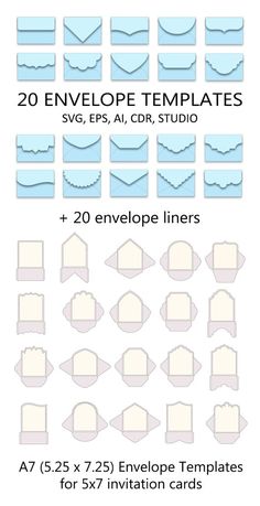 an image of envelope templates and envelope liners