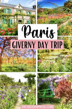 Pinterest pin for Ultimate Guide to Visiting Giverny France Monet House Giverny, Giverny Monet House, Paris Gardens, Day Trips From Paris, Monet Garden Giverny, Paris Garden