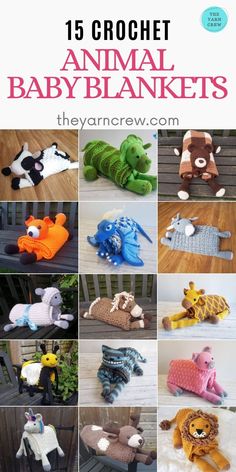 crochet animal baby blankets with the title overlay