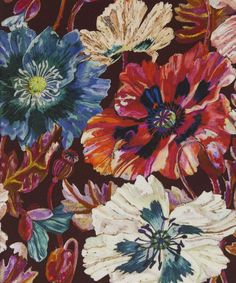 an image of colorful flowers on a brown background