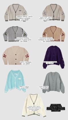 the different types of sweaters are shown in this graphic diagram, which shows how to wear them