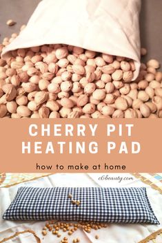 Cherry Pit Heating Pad Diy, Cherry Pits Use, Cherry Crafts, Diy Rice Bags, Homemade Items, Heating Pads