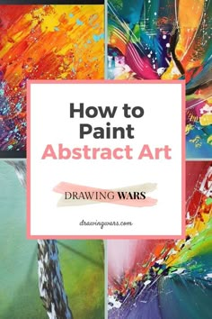 how to paint abstract art with text overlay