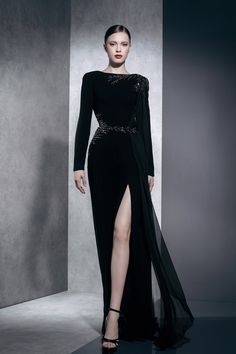 Best Black Dress, Dresses Glamour, Womens Evening Gowns, Ziad Nakad, Dinner Wear, Beaded Evening Gowns, Elegant Dresses Classy, Midi Dress Style, Mob Dresses