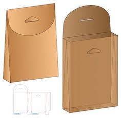 an open brown paper bag next to a cardboard box with the lid cut out and ready to be opened