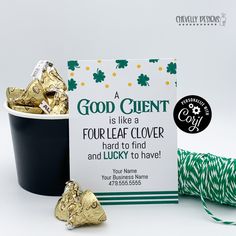 a good client is like a four leaf clover hard to find and lucky to have