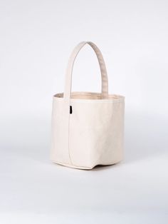 a white canvas bag on a white background