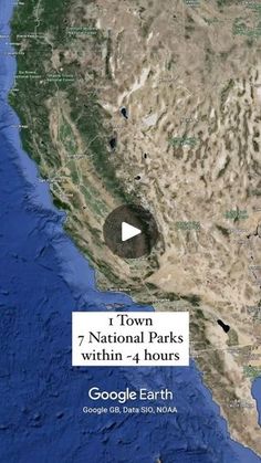 an image of a map that shows the location of national parks within 4 hours