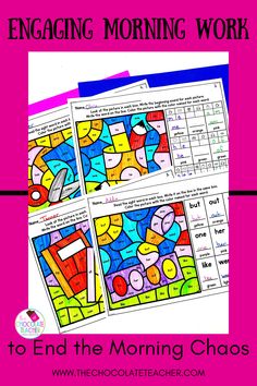 phonics secret code color by code worksheets Morning Tubs 3rd Grade, First Grade Morning Tubs, Hands On Morning Work First Grade, Grade 2 Morning Tubs, Paperless Morning Work Second Grade, Math Morning Work, Morning Work Activities, Classroom Management Elementary