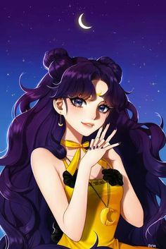 Luna Human An Anime, Purple Hair, Black Hair, Human, Purple, Hair