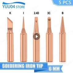 the different types of soldering iron tip are shown in this graphic diagram, and there is