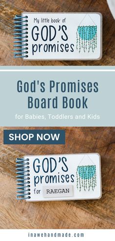 two bookmarks with the words god's promises board book on them