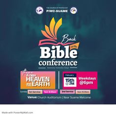 the back to bible conference flyer