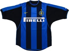 a blue and black soccer jersey with the word irello on it's chest