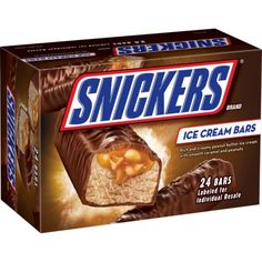 snickkers ice cream bars are in the box