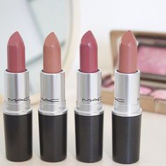 MAC lipstick must have: shades in Brave, Honeylove, Twig & Velvet Teddy (my favorite) Tangled Cake, Birthdays Presents, Mac Lipsticks, Nude Colour, Velvet Teddy, New Mac