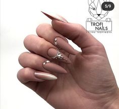 Fancy Nails, My Nails, Short Acrylic Nails, Nail Shapes, Matte Nails, Rhinestone Nails, Cute Acrylic Nails, Perfect Nails, Nude Nails