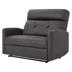 the reclining chair is shown in grey