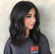 Square Haircut, Wedding Hairstyles Medium Length, Lob Haircut, Trendy Hair Color, Hair Black