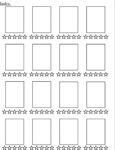 the worksheet for counting stars to be used in this game, which includes four squares