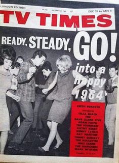 the cover of tv times magazine with an image of women dancing in front of them