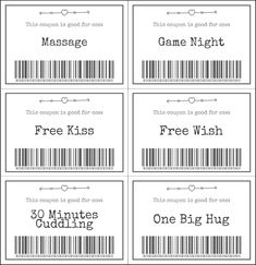 four free printable coup cards with barcodes