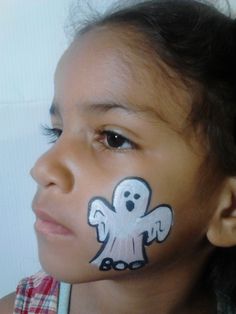 Ghost Face Paint, Face Painting Halloween Kids, Halloween Makeup For Kids