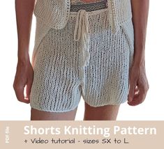 the shorts knitting pattern is easy to knit, and looks great on any body type