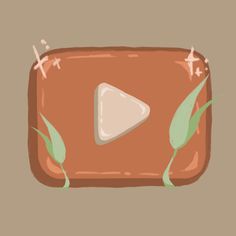 an illustration of a play button with green sprouts