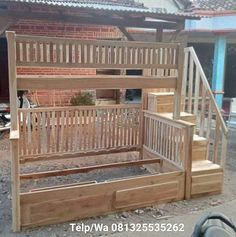 desain 1 tempat tidur tingkat jati, model set tempat tidur tingkat jati, 1 set tempat tidur tingkat