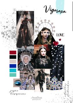 a collage of fashion images with the words virgosa on it