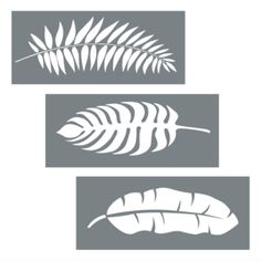 three different types of leaves are shown in this graphic art work, each with an individual's own image