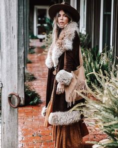 Boho Fashion Winter, Boho Winter Outfits, Summery Outfits, Boho Winter, Boho Mode, Estilo Boho Chic, Winter Boho, Boho Fall, Western Boho