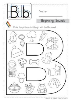 the letter b worksheet for children