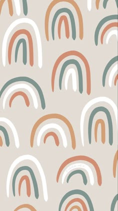 an image of a wallpaper with rainbows in pastel colors and grey background