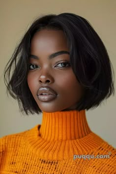 Discover trendy black women bob hairstyles for elegant looksGet inspired with our curated collection of stylish cuts and tips. Voluminous Bob, Natural Hair Bob Cut, Medium Bobs, Natural Hair Bob, Κούρεμα Bob, Short Black Hair, Crown Collection, Cyberpunk Female, Short Sassy Hair