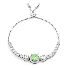 Buy LOVCIA Jewelry Elegant Light Green & Clear CZ Slider Tennis Bracelet - Latest Trendy Bracelet for Women Canary Yellow Diamonds, Vintage Halo, Slide Bracelet, Cz Bracelet, Peridot Green, Adjustable Jewelry, Green Jewelry, Matching Jewelry, Green Diamond