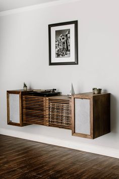 Park West Stereo Cabinet - Tactile Audio Furniture Black Stereo Cabinet, Mid Century Stereo Cabinet, Midcentury Stereo Cabinet, Mcintosh Audio Cabinet, Mid Century Modern Stereo Cabinet Price, Album Cover Artwork, Audiophile Room, Hifi Furniture, Traditional Joinery