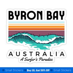 the manly beach australia sticker is shown