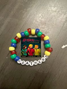 Themed Bracelet Ideas, Musical Bracelet Ideas, Heathers Bracelets, Band Kandi, Kandi Ideas Singles, Bracelet Themes, Kandi Designs, Bracelet Stuff