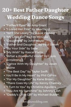 the 20 best father daughter wedding songs